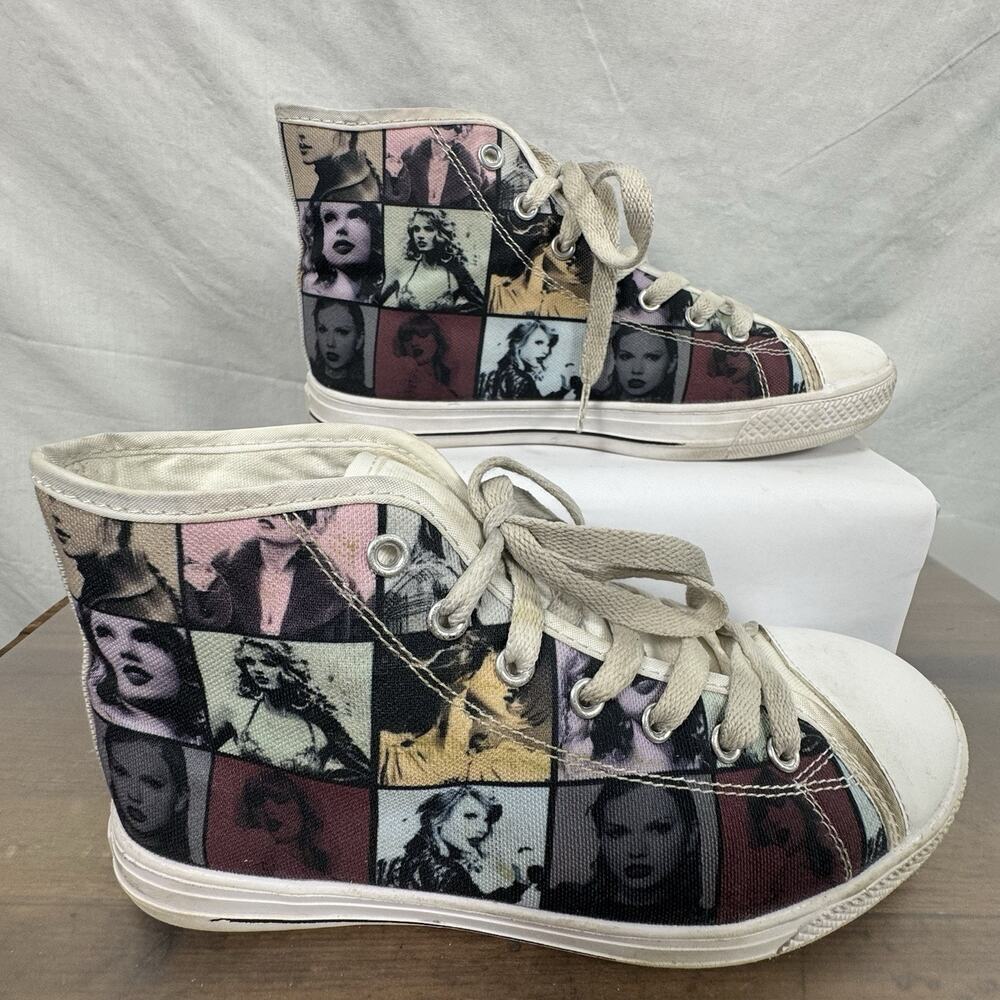 Taylor Swift Eras Collage Sneakers, Swiftie, Tay Tay,
